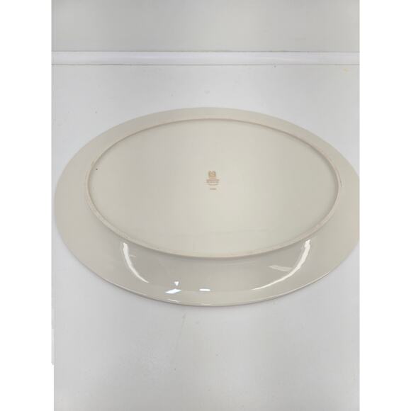 Noritake Japan Rosamor 6321 Oval Platter Pink Blue Flowers Gold Rim - Picture 3 of 3